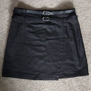 DKNY Faux Wrap, Double Belt Skirt